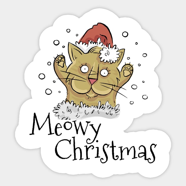 Meowy Christmas Sticker by RobinBobbinStore